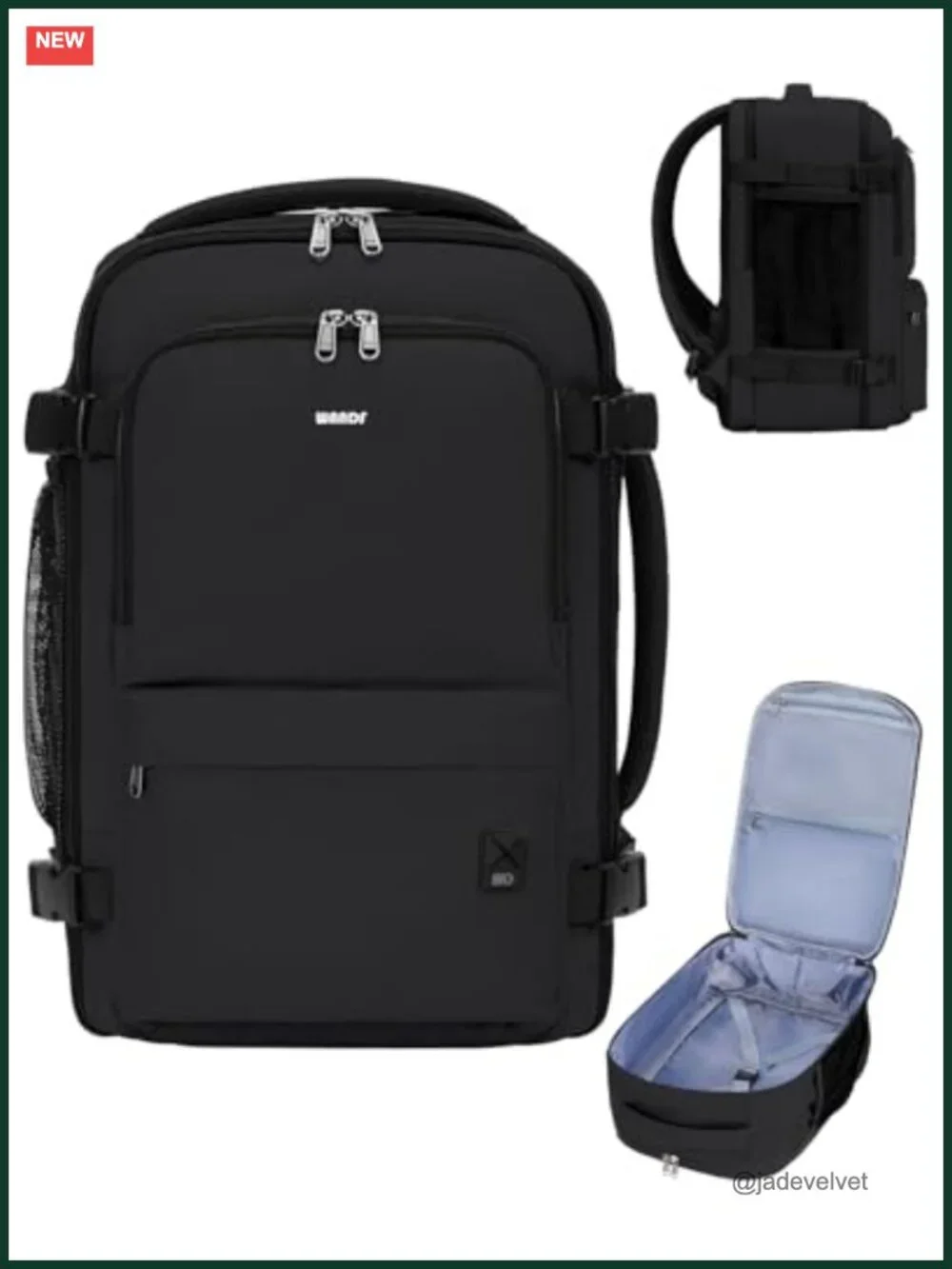 Personal Item Travel Backpack 17x10x9 for Airlines, 15.6